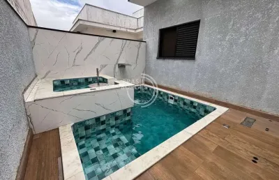 Casa com piscina no cond. santinon - 3 quartos, 1 suíte, 2 vagas