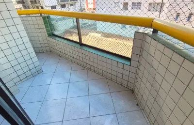 Locação definitiva em praia grande na tupi prédio com elevador e sacada