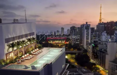 Mitre haus jardins rua itapeva, 342. apartamento de luxo à venda no haus mitre jardins, 132m², 3 suítes, 2 vagas e lazer no rooftoop. entrega nov/24