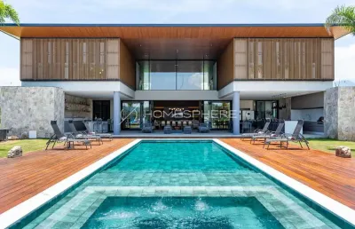 Condomínio reserva das aroeiras angra dos reis casa à venda praia reserva das aroeiras, 8 quartos, sendo 8 suítes, alto padrão, mobiliada e decorada, pier canal navegavel. pronta para morar