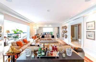 Chateau de chevergny rua inajaroba, 197 - vila nova conceição. apartamento à venda com 388 m², 4 quartos sendo 3 suítes, 5vagas e lazer no cond ed chateau de chevergny