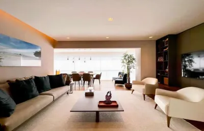 Apartamento mobiliado e decorado à venda 132.0 m², no bairro do brooklin ao lado do shopping morumbi
