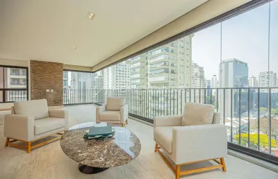 Condomínio novo e renomado, em localização privilegiada no itaim. acabamentos sofisticados e planta ampla de 303 m2 ,com 3 suítes.