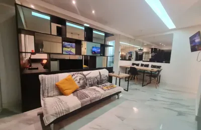 Lindo apartamento mobiliado 1 suite no boqueirão santos