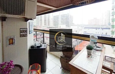 Apartamento com 3 dormitórios à venda, 120 m² por r$ 585.000,00 - tupi - praia grande/sp
