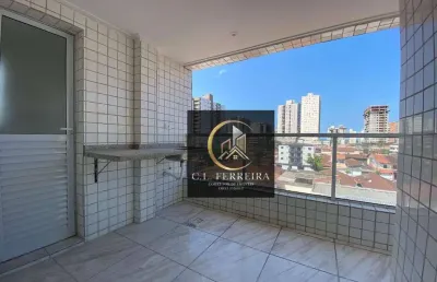 Apartamento com 2 dormitórios à venda, 62 m² por r$ 395.000,00 - vila guilhermina - praia grande/sp