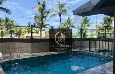 Apartamento na orla da praia  -  2 quartos em prédio na  aviação - praia grande/sp