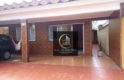 Casa térrea com 4 quartos +  edícula  à venda com  175  construídos r$ 800.000 - aviação - praia grande/sp