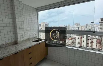 Apartamento em prédio alto padrão com 1 quarto à venda, 53 m² por r$ 432.000 - aviação - praia grande/sp