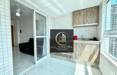 Apartamento com 1 dormitório à venda, 53 m² por r$ 370.000 - aviação - praia grande/sp