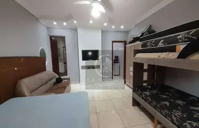 Kitnet ampla e mobiliada com 1 dormitório à venda, 42 m² por r$ 220.000 - boqueirão - praia grande/sp