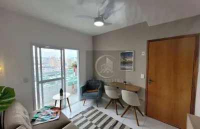 Flat com 1 dormitório à venda, 41 m² por r$ 351.750,00 - boqueirão - praia grande/sp