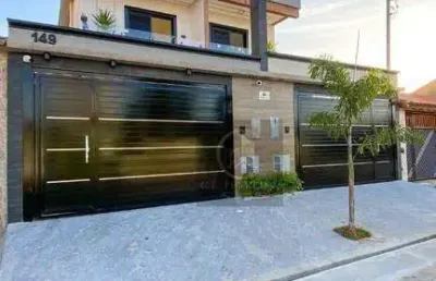 Sobrado com 3 dormitórios à venda, 140 m² por r$ 945.000,00 - maracanã - praia grande/sp