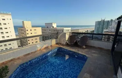 Cobertura com 3 dormitórios à venda, 196 m² por r$ 1.300.000 - vila guilhermina - praia grande/sp