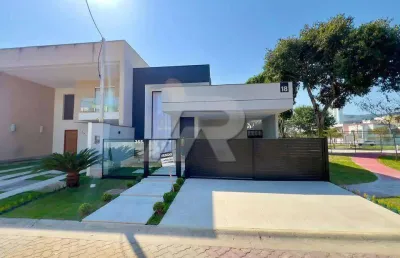 Casa linear 3 quartos no condomínio grand park em campo grande.