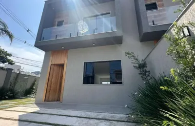 Casa de condomínio 3 suítes com piscina e espaço gourmet – vargem pequena, rj