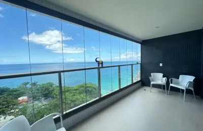 Apartamento para venda 1/4 com móveis  no beach  class ondina salvador  vista mar