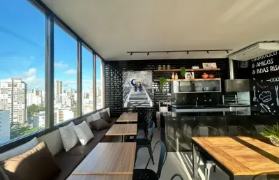 Apartamento estudio  para locação anual com caução de 3 meses   mobiliado na barra