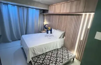 Apartamento estudio  para locação anual com caução de 3 meses   mobiliado na barra  