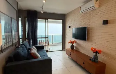 Apartamento para locação mobiliado  na barra vista mar, andar alto, uma vaga