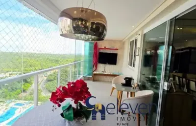 Oportunidade platno - patamares, apartamento 3 suítes, sendo a master com closet, lavabo, varanda gourmet com churrasqueira, cozinha e área de serviço.