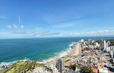 Apartamento de alto padrão no morro ipiranga residence com 4 suites 210 com vista mar total andar alto e nascente