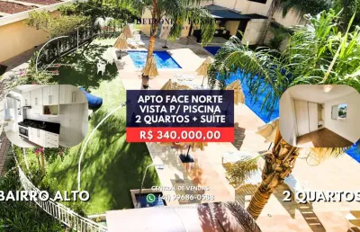 Otimo apartamento face norte, com vista para a piscina