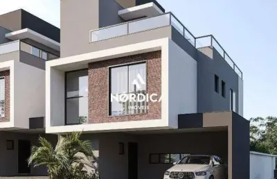 Casa em condomínio fechado com 3 suítes no bacacheri (oká)