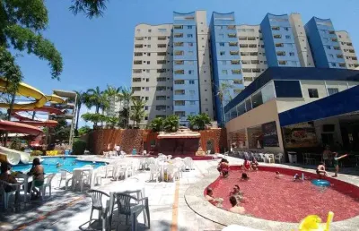 Apartamento a venda com 01 quarto, golden dolphin em caldas novas - go