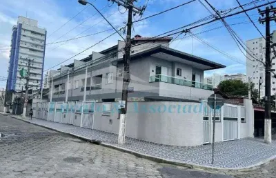Sobrado residencial para venda aviação, praia grande sp lindo sobrado triplex com 120 metros², distribuídos 3 dormitórios, sala, cozinha, lavabo, área