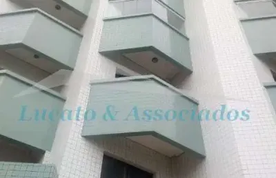 Apartamento para venda na ocian em praia grande sp, 01 dormitório,  sala, sacada, cozinha, banheiro, área de serviço e 01 vaga, prédio frente mar