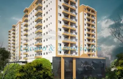 Apartamento na planta para venda boqueirão em praia grande sp, entrega em 05/25 02 dormitórios sendo 01 suíte, sala com sacada, cozinha integrada a