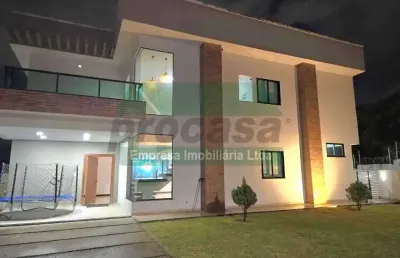 Casa em condomínio fechado com 3 quartos para alugar na ponta negra, manaus , 498 m2 por r$ 9.000