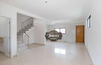 Sobrado com 3 dormitórios à venda,novo,  lavabo, suíte com espaço closet, novo, por r$ 640.000 - boa vista - curitiba/pr