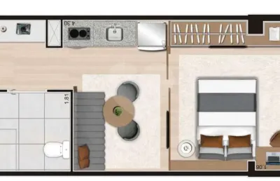 Studio com 1 quartos à venda em vila nova conceição - sp