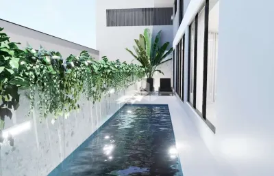 Apartamento giardino com 3 suites no anita garibaldi