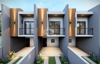 Sobrado geminado em construção com 3 quartos no vila nova