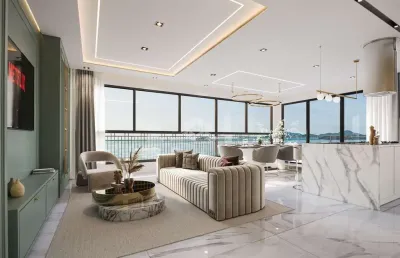 Apartamento estilo neoclássico com 3 quartos em balneário piçarras