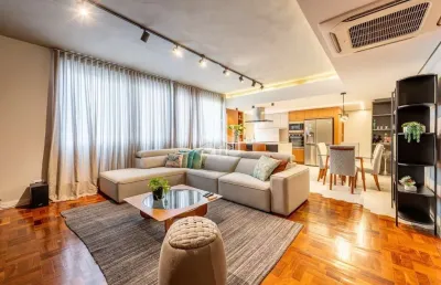 Exclusividade! apartamento de 120m mobiliado decorado moinhos de vento