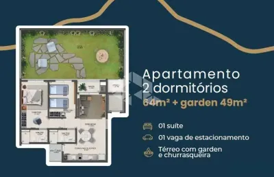 Apartamento 02 dormitórios sendo 01 suíte + garden- governador celso ramos - sc.