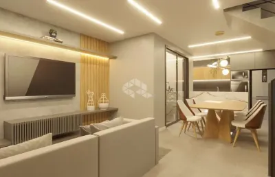 Casa em construção com 03 quartos e 01 suíte  no terras de santorini em santa maria