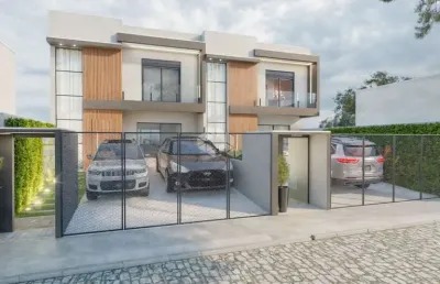 Casa estilo sobrado à venda na planta com 3 quartos, suíte e duas vagas de garagem em camobi santa maria