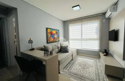 Apartamento com 01 dormitório mobiliado com vaga de garagem à venda no bairro camobi em santa maria