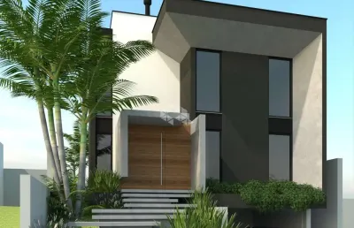 Casa em construção à venda no condomínio real park com 4 suítes e 2 vagas de garagem em santa maria