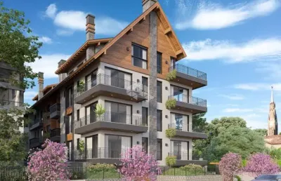 A venda apartamento de 53,54m² com 1 dormitório sendo suíte, localizado a 350 metros da catedral de pedra.