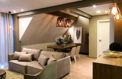 A venda cobertura de 3 suítes localizado no residencial lar da serra em gramado.