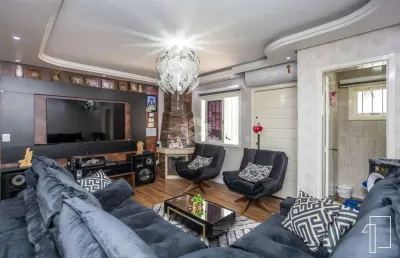 Casa semi mobiliada de 3 dormitórios, 1 suite, lareira, espaço gourmet e 3 vagas, no bairro mato grande/canoas.