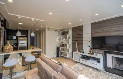 Apartamento 3 quartos transformado em 2 suítes, 1 suíte sacada, lareira, semimobiliado/decorado, churrasqueira, centro/canoas, aceita financiamento.