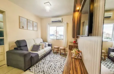 Apartamento 2 dormitórios, marechal rondon/canoas, semimobiliado, 1 vaga coberta, vista eterna livre. próximo park shopping.  financiamento e fgts