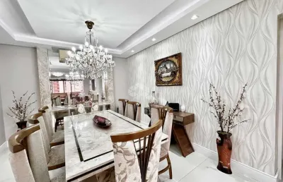 Apartamento 3 dormitórios sendo 1 suíte, 4 banheiros, sacada integrada, churrasqueira, 2 vagas de garagem. aceita financiamento e fgts.